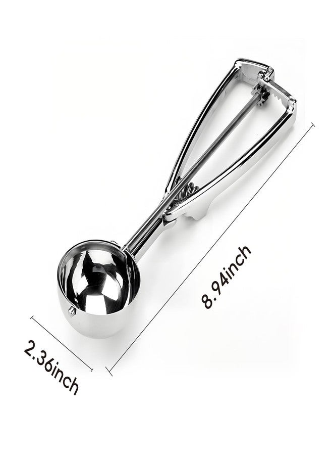 Anphly Thickened Stainless Steel Ice Cream Scoop Fruit Scoop,Table, Cookie Scoop For Baking, 2.4inch（6cm）, 1 piece for sale - Image 3